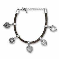 Dart Lederarmband mit 5 Anhängern gallery