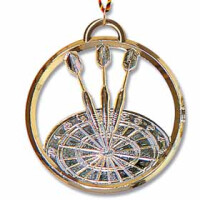 Dartmedaille mit Kordel Gold 8cm gallery