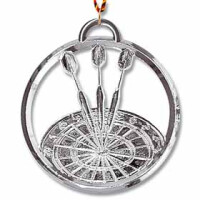 Dartmedaille mit Kordel Silber 8cm gallery