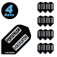 4 Flight Sets Slim Polyester PenTathlon schwarz, HD150 super