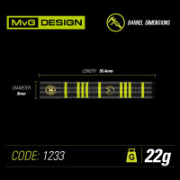 22 g Steel Darts (3 pcs) MvG Ambition