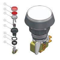 Leuchttaster rund 44 mm  gelb